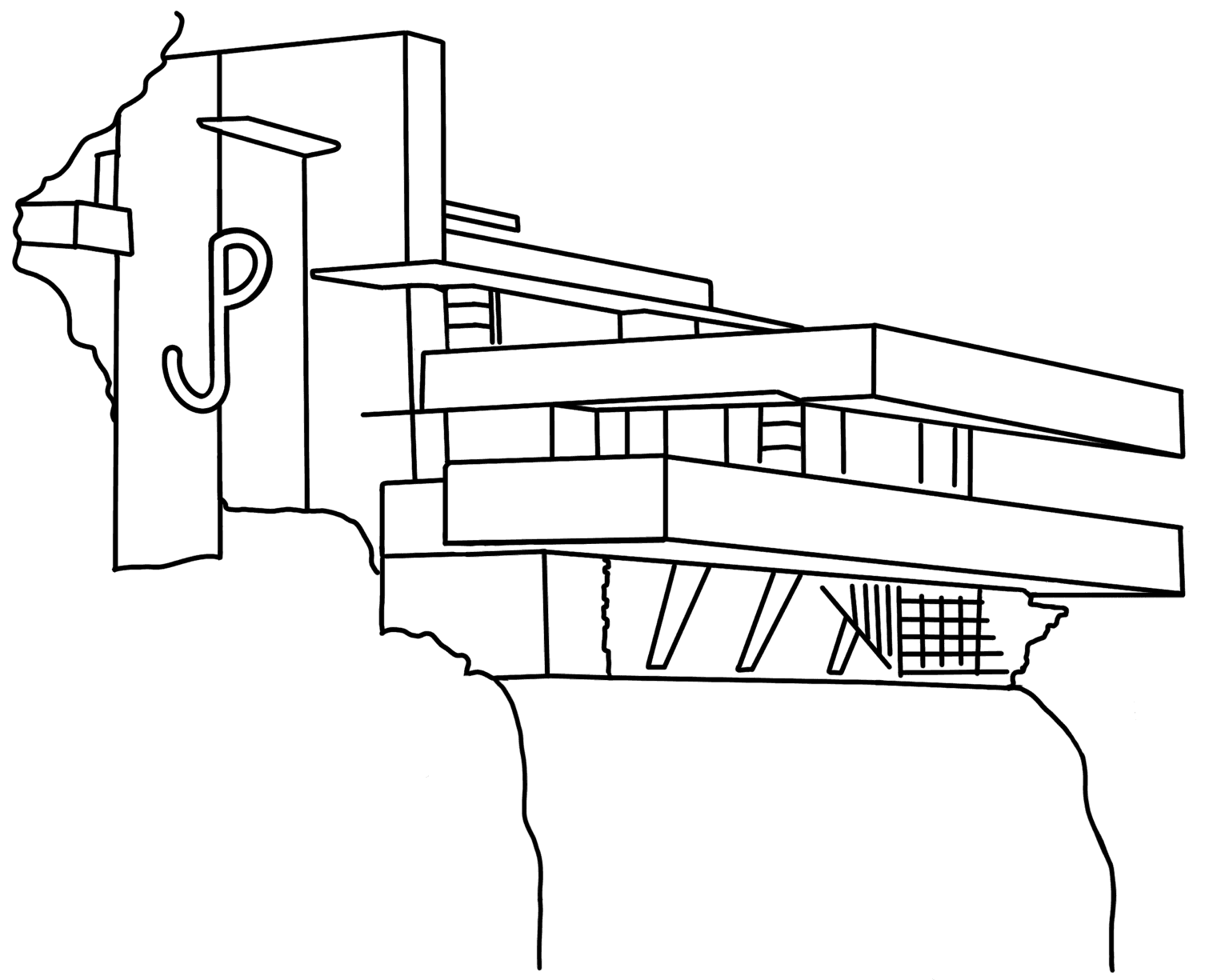 Outline of Fallingwater